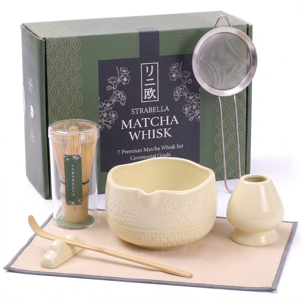 Matcha Whisk Set — Bamboo Chasen + Ceramic Chawan Gift Sets